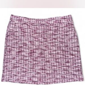 LOFT Pink Tweed Mini Skirt NWT size L